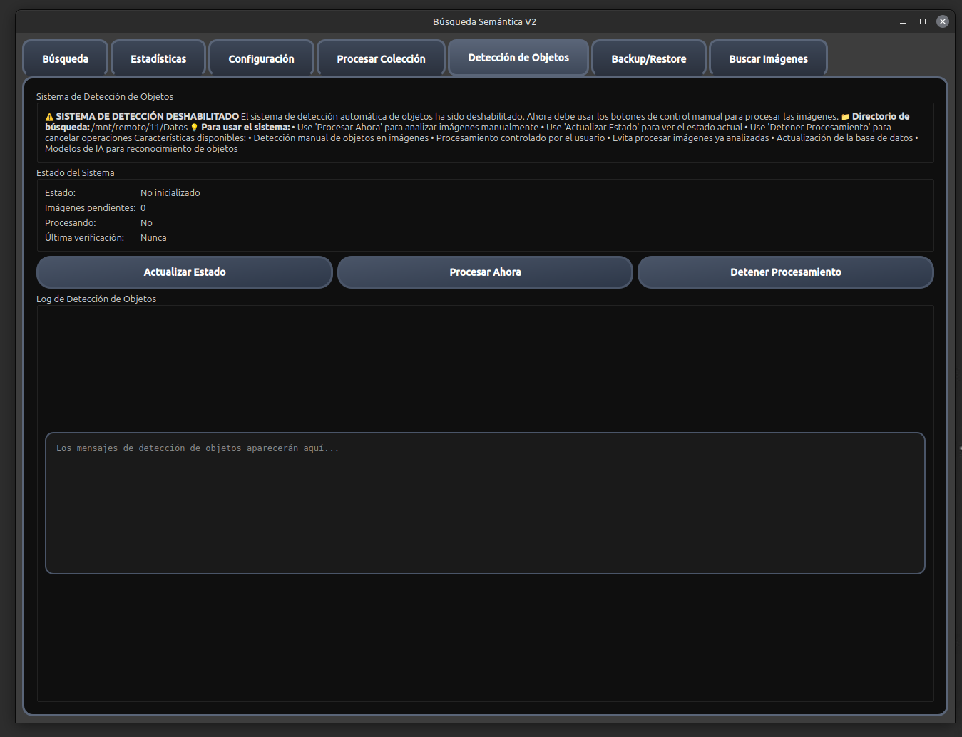 Pestaña de búsqueda semántica