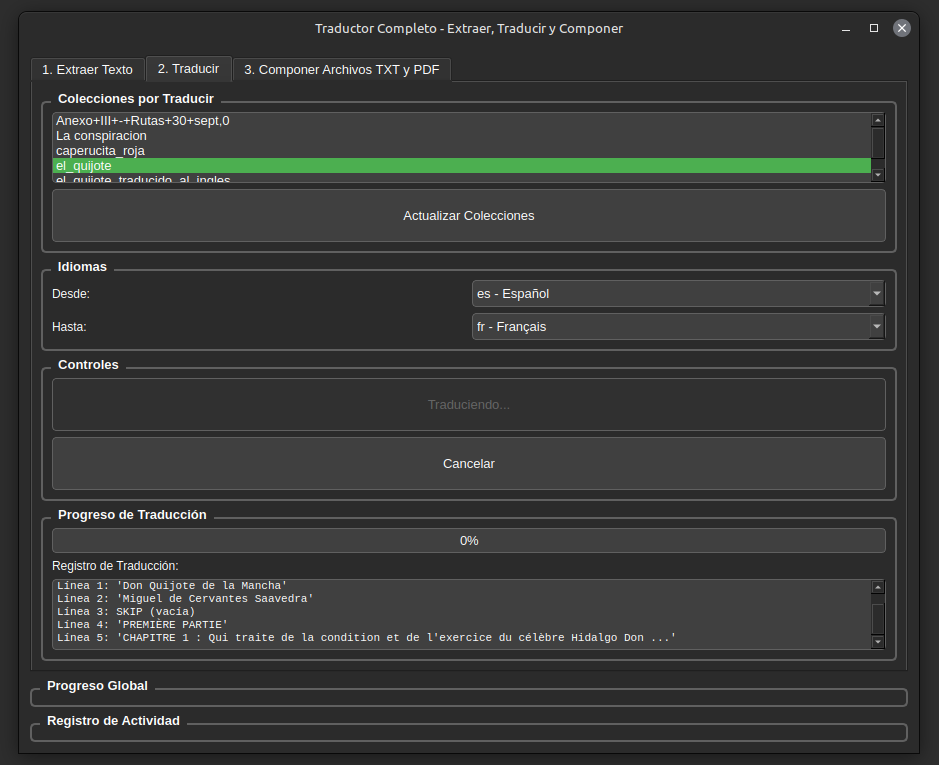 Imagen de la pestaña Traducir